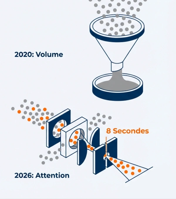 changement paradigme marketing digital volume vs attention