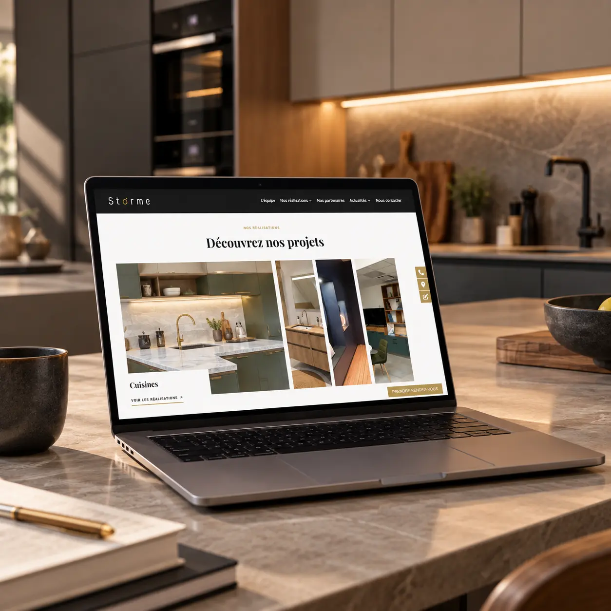 Site internet de Cuisines Storme après sa refonte